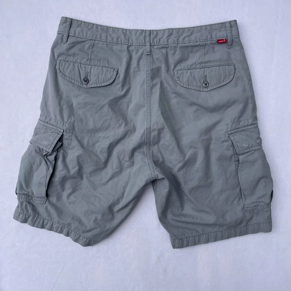 Levi's Gray 5-Pocket Men Cargo Shorts Sz 34 Gorpcore Outdoor Camping Utility